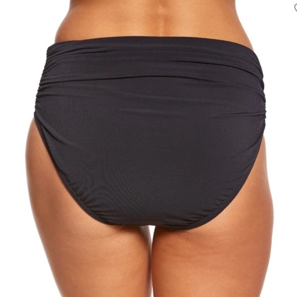 NWT MagicSuit Black Shirred Jersey Brief Swim Bikini Bottom - Picture 4 of 8